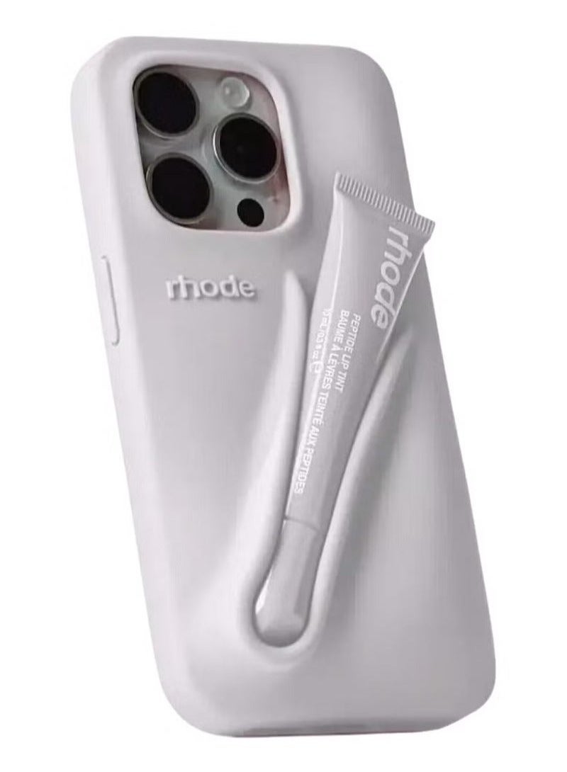 rhode Silicone Lip Holder for Cell Phone, Lip Gloss Adhesive Sleeve for Phone, Lip Holder Stick-on Phone Case, Back Stick On Holder for iPhone Phones（Unscented） - Image 2