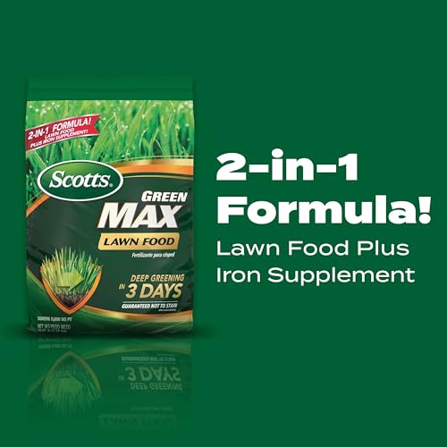 Scotts Green Max Lawn Food, Lawn Fertilizer Plus Iron Supplement for Greener Grass in 3 Days, 5,000 sq. ft., 16.67 lbs. - Image 2