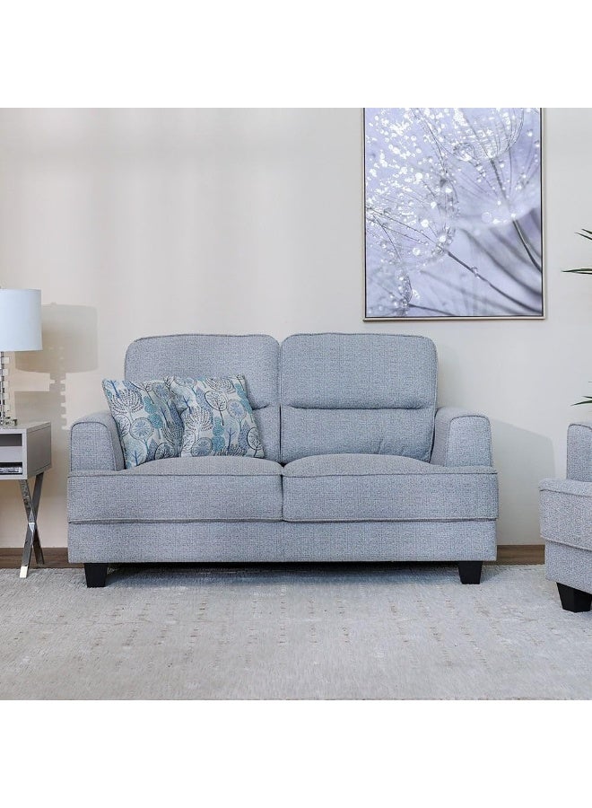 Comfynest Comfynest Winterfell 2-Seater Fabric Sofa Warm With 2-Year Warranty 166X88X97Cm Warm Grey - Image 1
