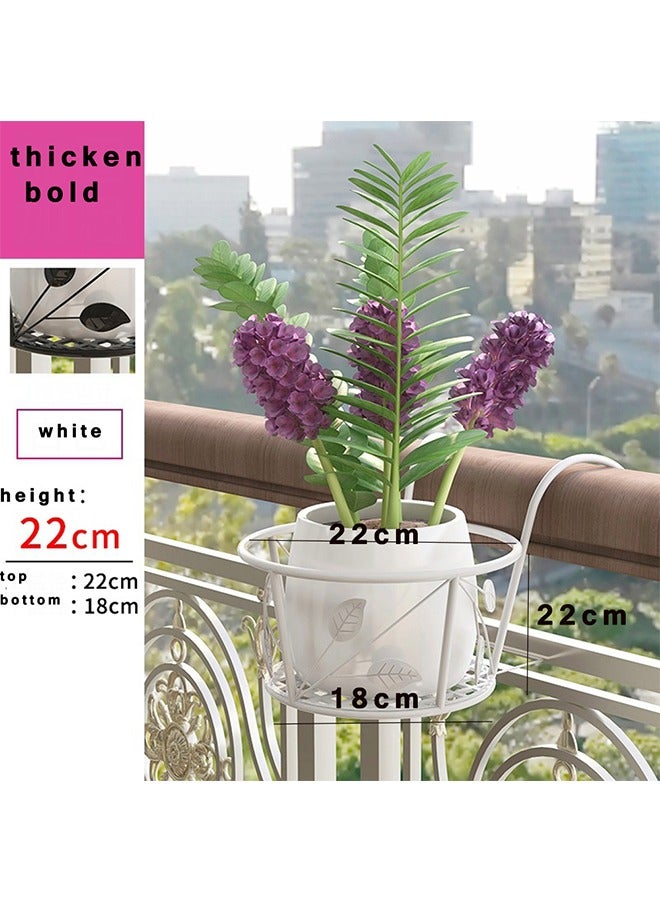CityRiya-Long Plant Hangers Hanging Planter Basket Plant Holder Hanger Planter Rack Flower Pots Holder Stand Balcony Metal Railing Planter Holder Flower Basket for Indoor Outdoor  - Image 2