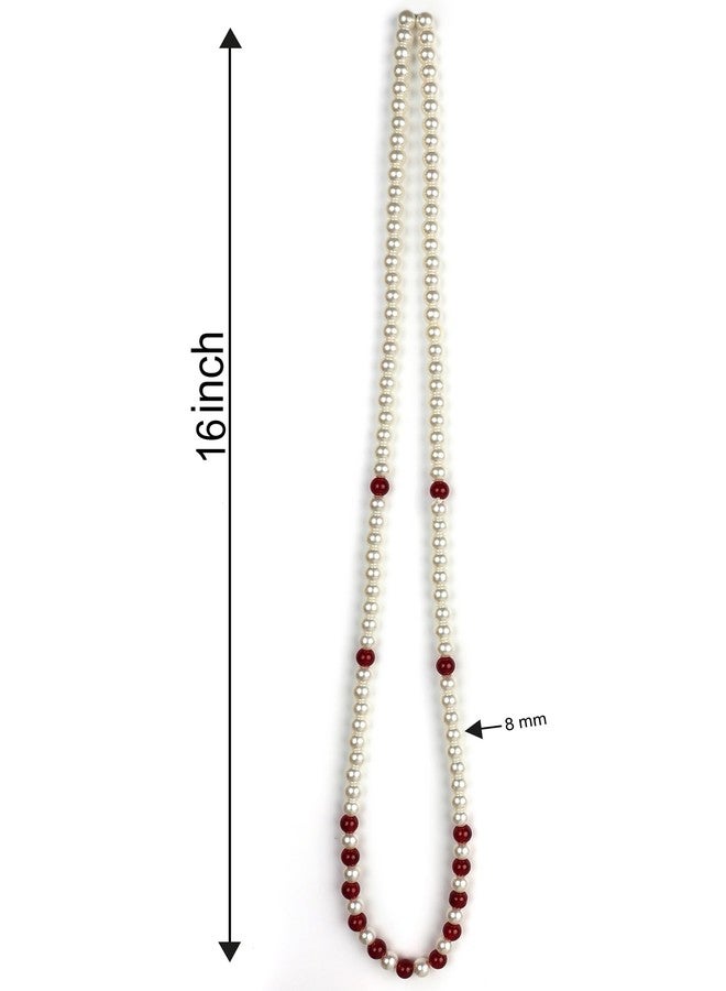 PIHU CREATION Mens Necklace, Specially for Groom,Pearl with Single Layered Design For Men (Pack of 12) - Image 2