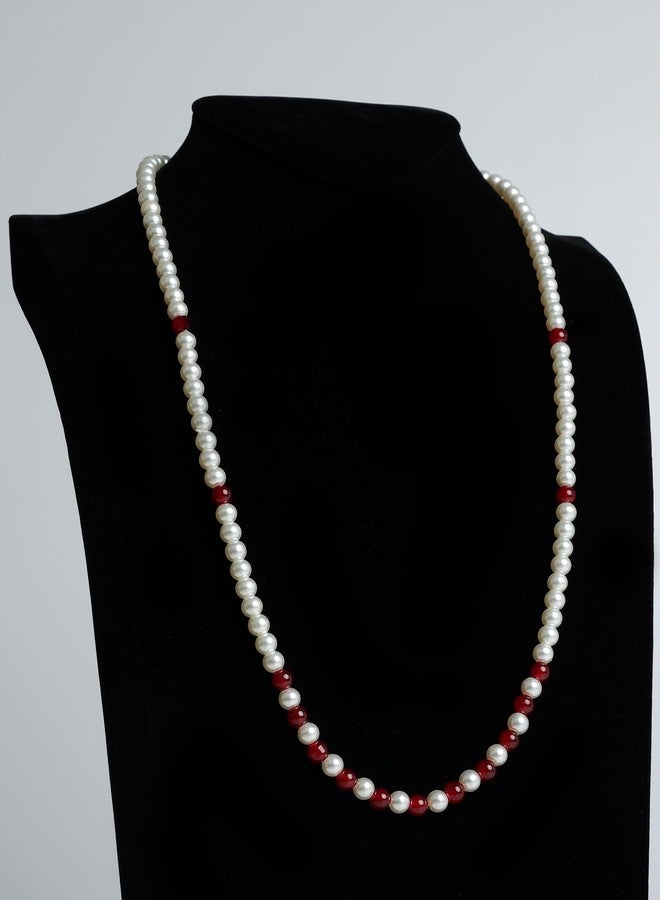 PIHU CREATION Mens Necklace, Specially for Groom,Pearl with Single Layered Design For Men (Pack of 12) - Image 3