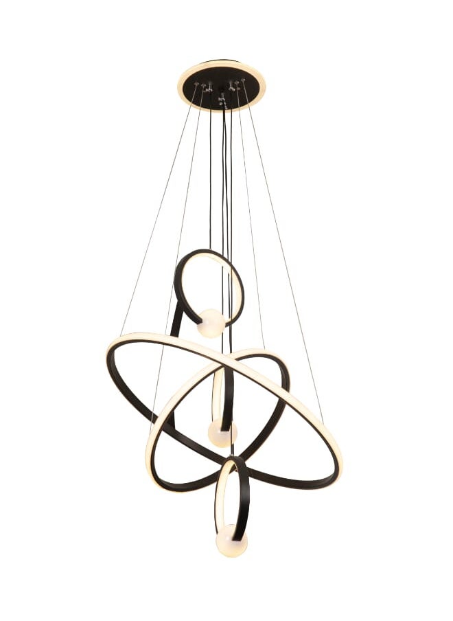 Best Power Modern LED Acrylic and Rubber Chandelier 7049, 50W, Round Shape with 3 Spiral LED Pendant Lamps, 3 Lighting Levels, Adjustable Length 90 cm – Perfect for Living Rooms, Dining Rooms, and Bedrooms  - Image 2