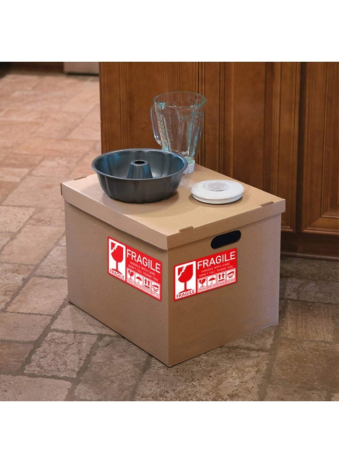 500 ملصق قابل للكسر للتعامل مع الزجاج المتحرك، ملصقات لاصقة دائمة قابلة للكسر (لفافة واحدة، 500 ملصق) - Image 4