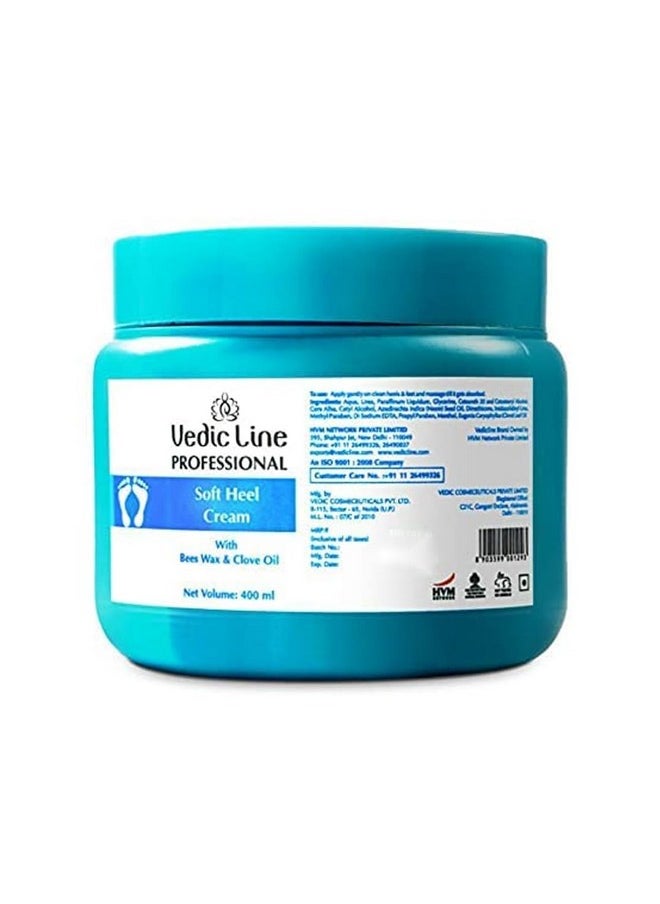 Vedic Line Soft Heel Cream, Nourish Rough And Cracked Heel With Neem Seed Oil, Clove Leaf Oil And Menthol, Keeps Skin Hydrated, Supple And Brighter, 400Ml  - Image 1