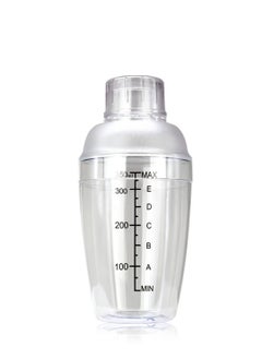 MIBRU Cocktail Shaker Coffee Clear 350ml  with Built In Strainer Drink Mixer with Scale Thickened Hand Shaker Cup Professional Mixing Tool  - Image 2