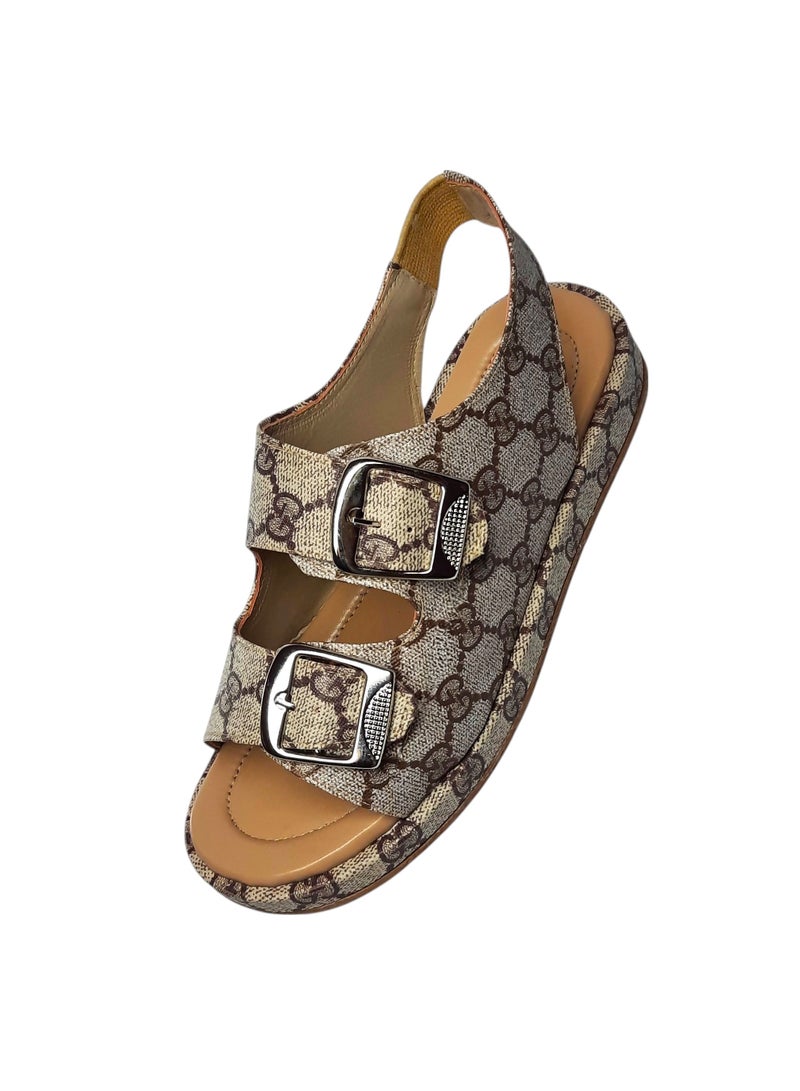 Modern Women's Sandals – Padded Faux Leather with Comfortable Sole - Image 1