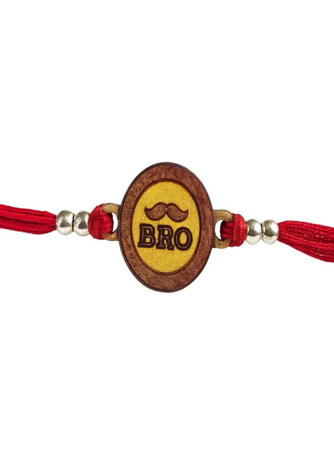 DARSHRAJ 925 Sterling Silver Bro Charm Rakhi | Handmade Sterling Silver Ball Thread Bracelet for Brother | Chandi ki Rakhi for Bhaiya - Image 1