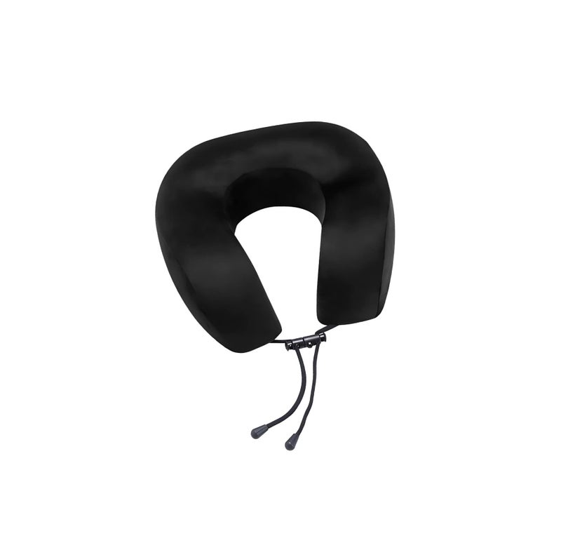 Penguin Memory Foam Neck Pillow - Travel Support Cushion - Black