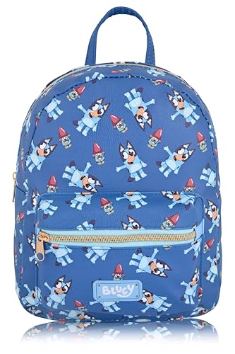 Fast Forward Bluey Backpack Unisex Mini Backpack for Boys Girls Cute PU Leather 10 Bluey Bag - Image 1