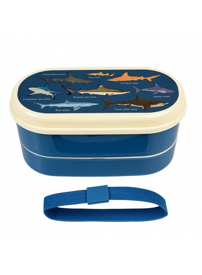 Rex London Sharks Bento Box – Ocean-Themed Bento Lunch Box for Boys and Girls – Divided Food Tray for School Lunches or Snacks - Image 3