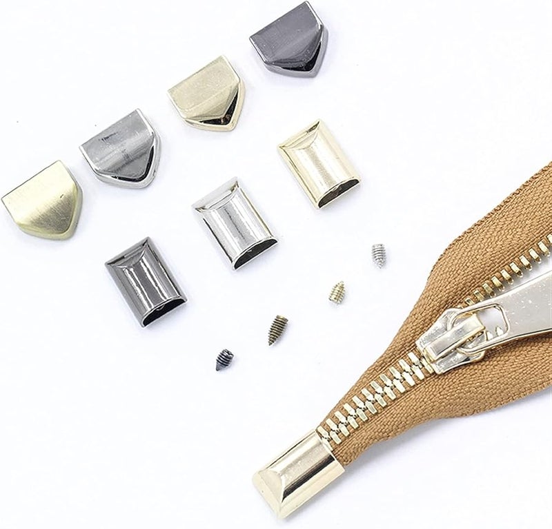 Metal Zipper Stopper Tail Clip 10Pcs 17mm 14mm With Screw DIY Bag Leather Craft Hardware Color 4 - Image 5