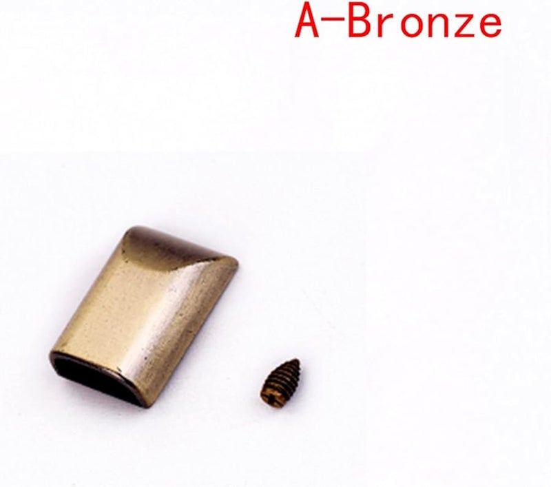 Metal Zipper Stopper Tail Clip 10Pcs 17mm 14mm With Screw DIY Bag Leather Craft Hardware Color 4 - Image 2