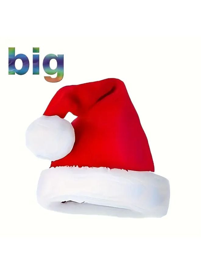 Big Red Santa Hat Christmas Elf Cap Xmas New Year Party Gift - Image 1