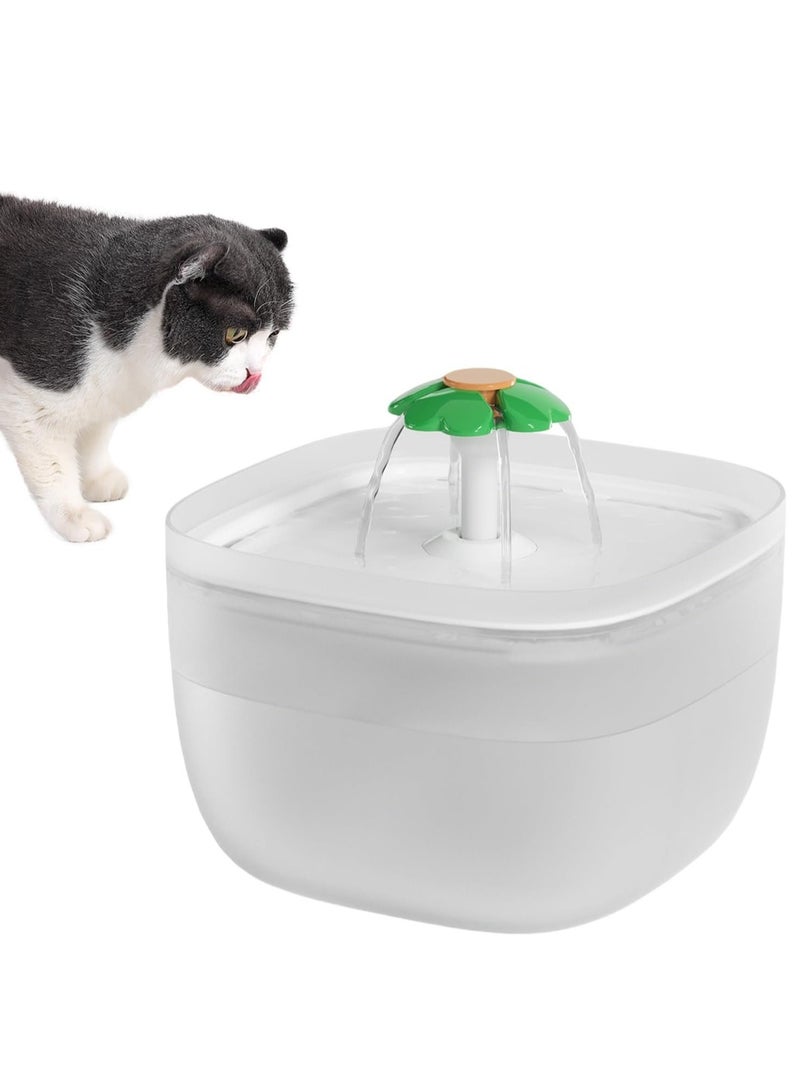 Pet Water Fountain, 2L Cat Dog Water Dispenser with Filter, Ultra Quiet Pump, Quad Filtration System, LED Indicator, BPA Free - Image 1
