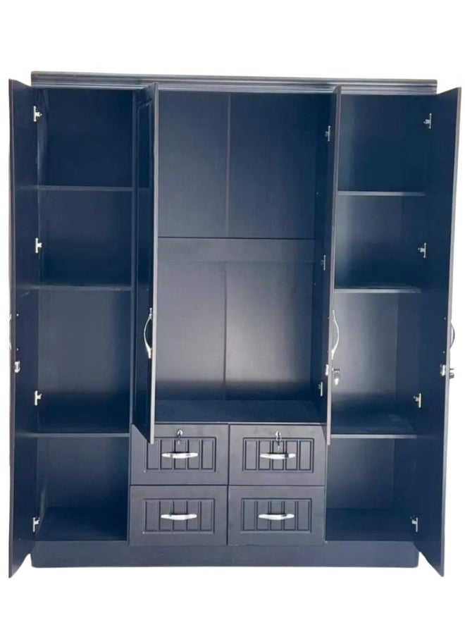 SULSHA - "Elegant 4-Door Wooden Wardrobe: Timeless Storage Solution"Engineered Wood Perfect Modern Stylish Heavy Duty - Image 1