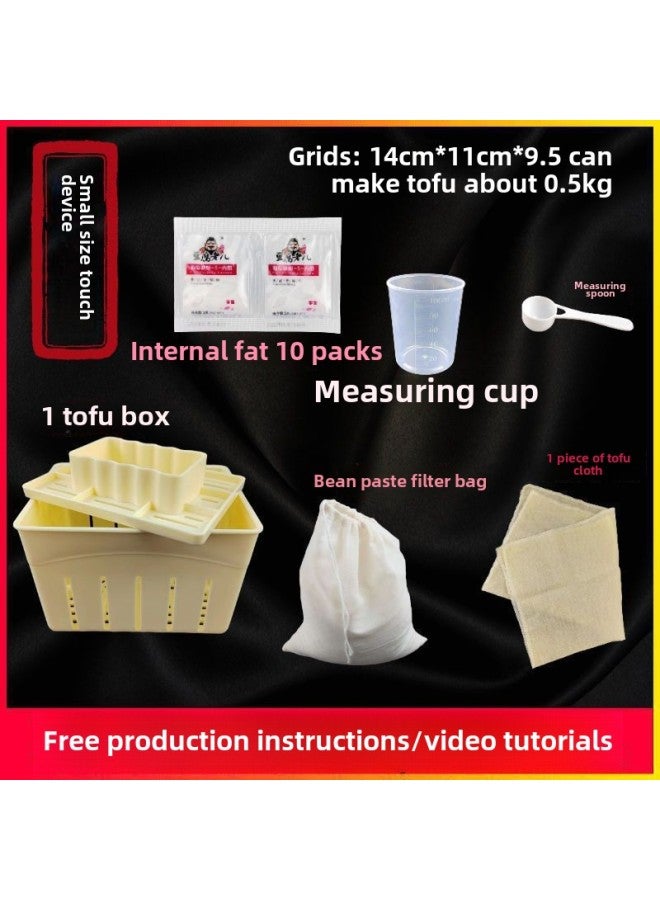 Tofu Making Tools A Complete Set Of Tofu Filtering Cloth For Tofu Making Mold Forming Of Family Tofu Making-Specifications:Small Mold (comes With Inner Fat + Filter Bag + Cloth + Cup + Spoon)-Color:Default Items - Image 1