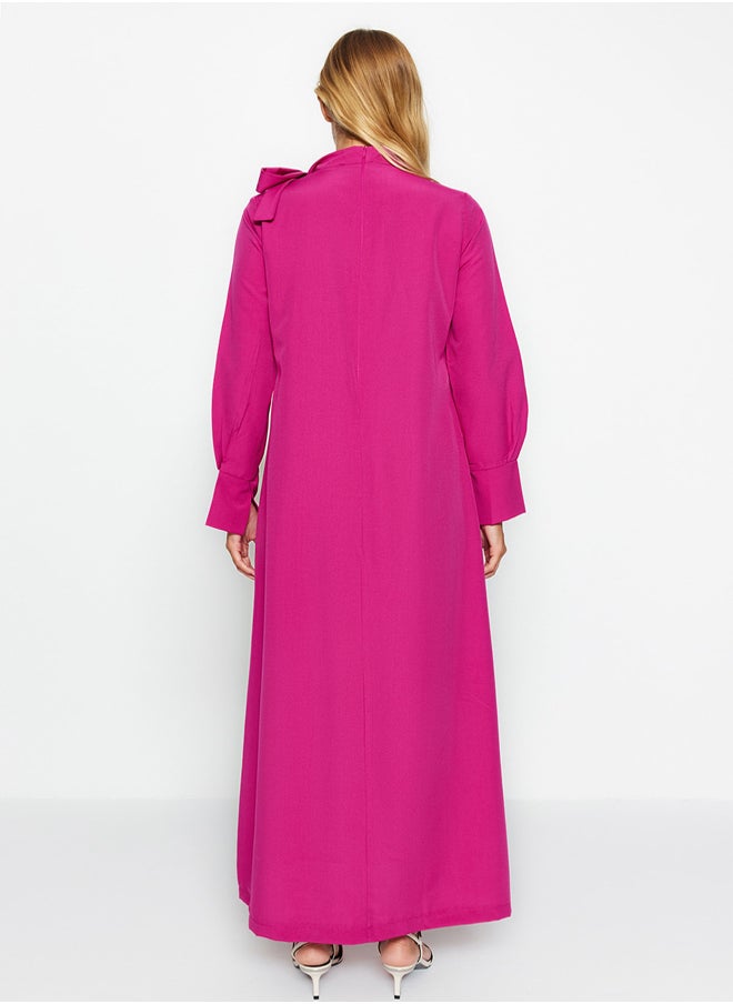 trendyol - Pink Collar Tie Detailed Woven Dress TCTSS23EB00283 - Image 1