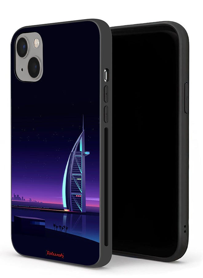 Tolwak Apple iPhone 13 mini Protective Case Burj Arab Digital Art  - Image 1