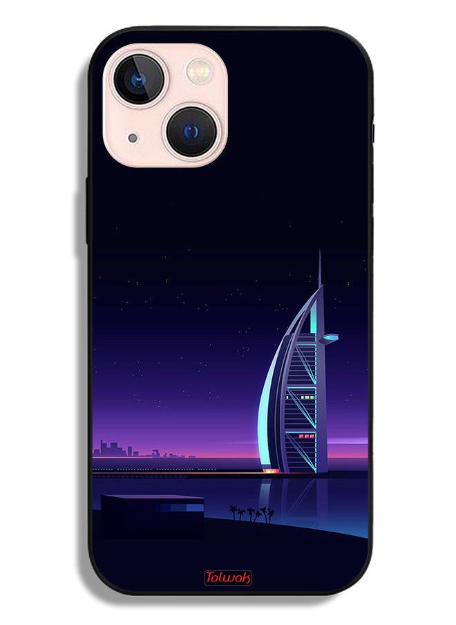 Tolwak Apple iPhone 13 mini Protective Case Burj Arab Digital Art  - Image 2
