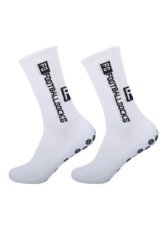 3 Pair Sports Non-Slip Mid-Tube Running Socks White  - Image 5