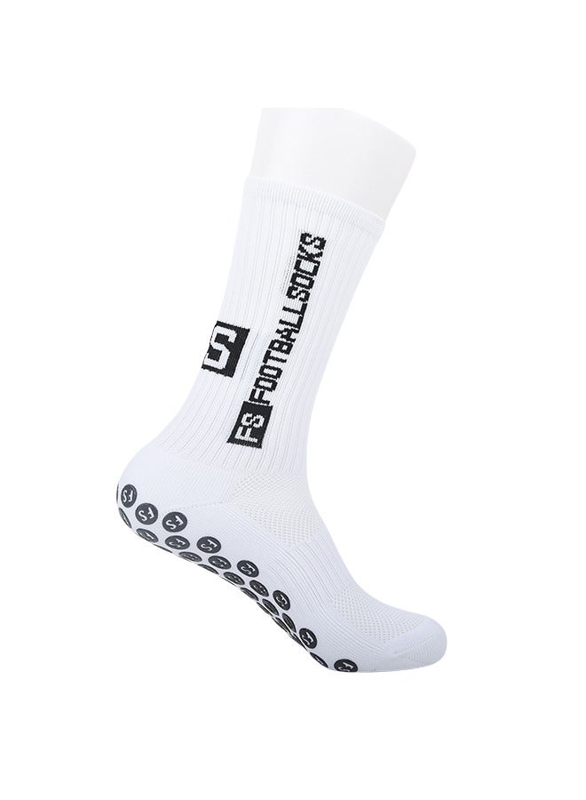 3 Pair Sports Non-Slip Mid-Tube Running Socks White  - Image 3