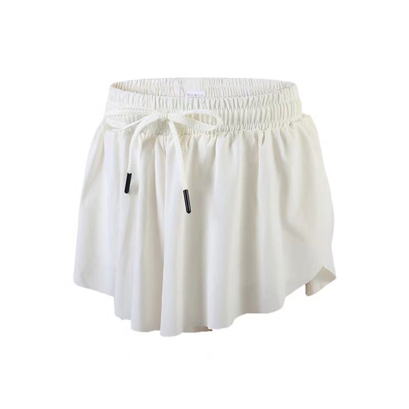 Generic 2024 New Womens Yoga Skirt Shorts with Pockets Cream White  - Image 1