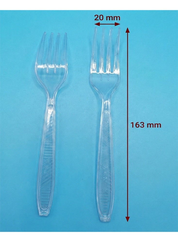 Ritco Carton Of VIP Thick Transparent Plastic Forks (1000 forks/carton) - Image 4