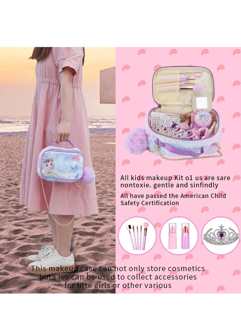 YZMA GLOBAL Kids Makeup Kit for Girls, Unicorn Makeup Set, Real Washable Make up Kit for Little Girl Princess Toddler Makeup for Kid Birthday Gifts Unicorn Toys for Girls - Image 5