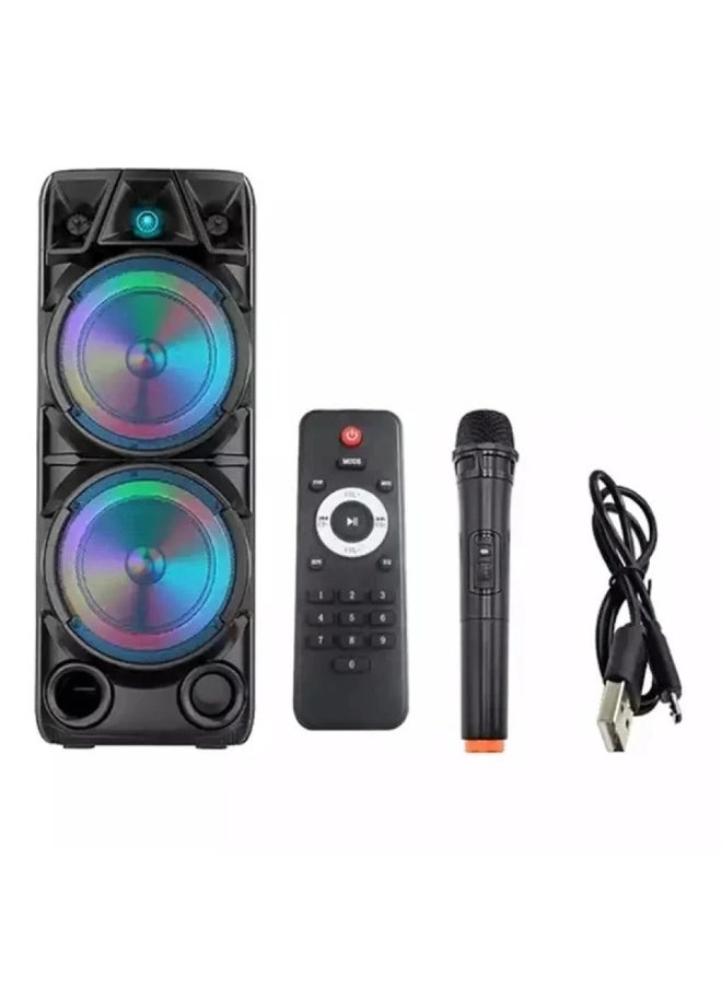 مايكروبلس مكبر صوت بلوتوث مع بطارية قابلة لإعادة الشحن وإضاءة RGB، يدعم TWS وFm وUSB، مع ميكروفون وجهاز تحكم عن بعد 40 واط Ps-4840 - Image 3