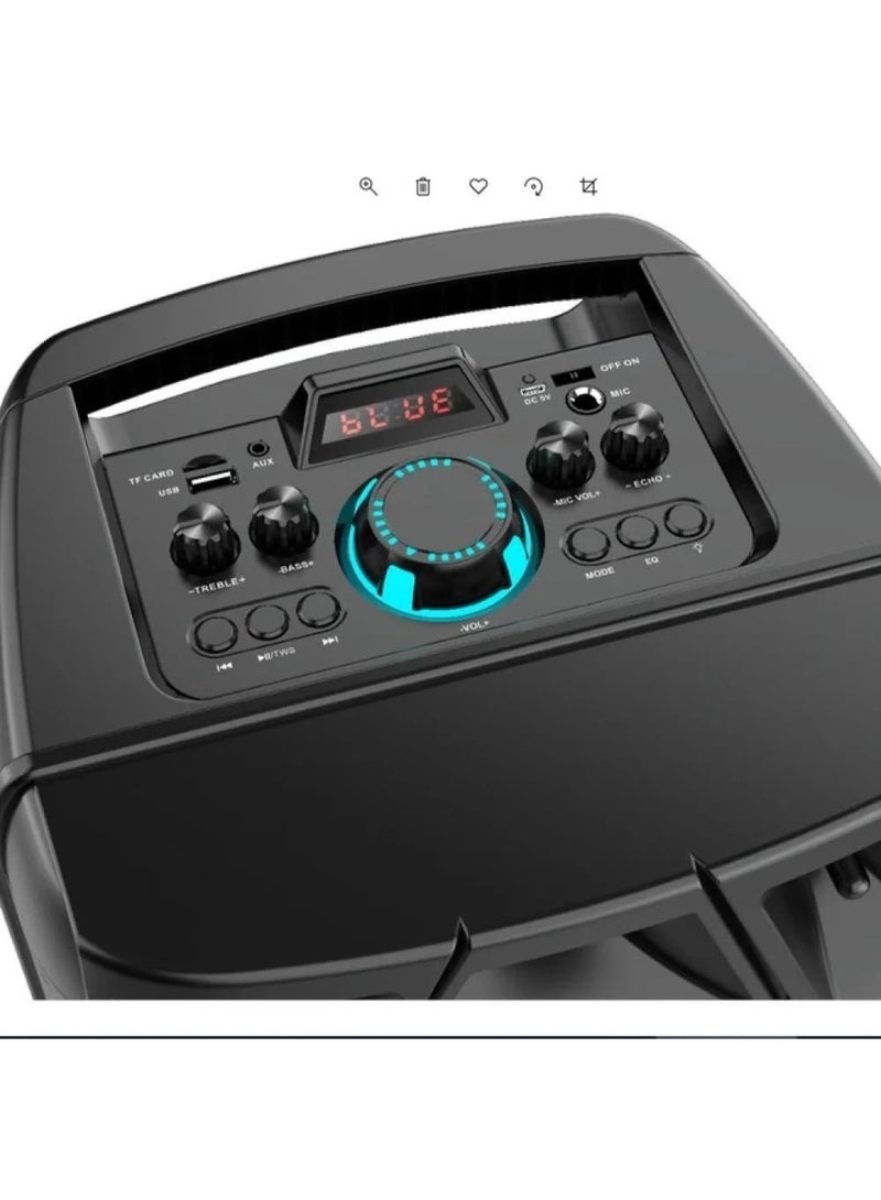 مايكروبلس مكبر صوت بلوتوث مع بطارية قابلة لإعادة الشحن وإضاءة RGB، يدعم TWS وFm وUSB، مع ميكروفون وجهاز تحكم عن بعد 40 واط Ps-4840 - Image 4