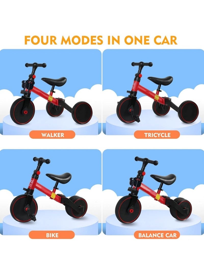 Children's bicycle, 4-in-1 versatile children's bike, adjustable seat, suitable for boys and girls aged 1.5 to 5 years, ideal for indoor and outdoor use. - Image 3