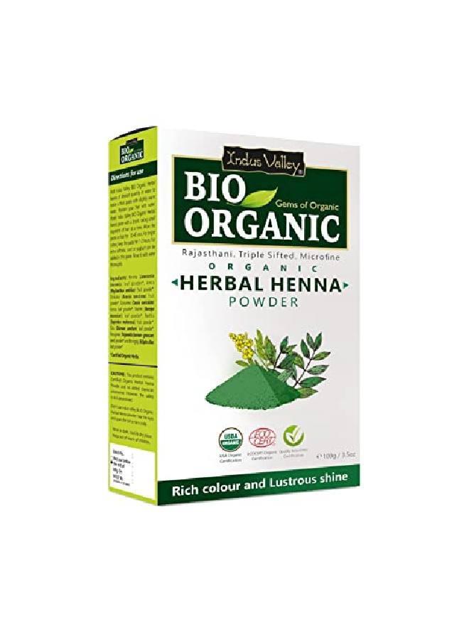 Indus Valley Bio Organic 100% Natural Herbal Henna Powder100G - Image 2