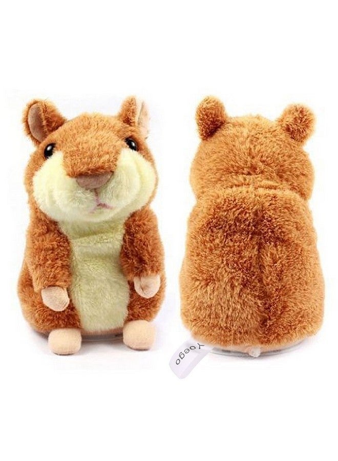 YOEGO Talking Hamster Repeats What You Say Interactive Stuffed Plush Animal Talking Toy,Perfect Toy Gifts for Boys Girls Age 3+ (Brown) - Image 3