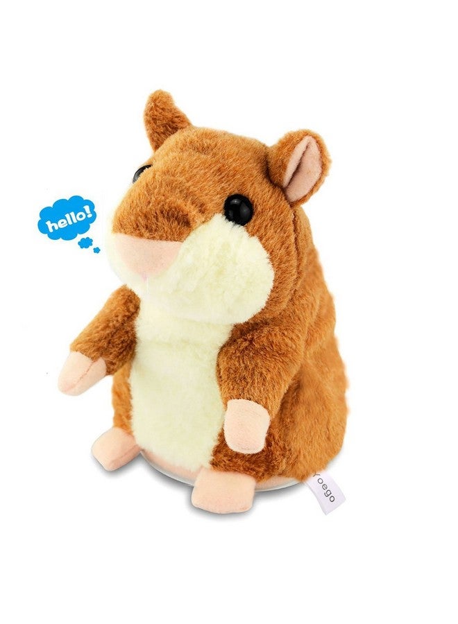 YOEGO Talking Hamster Repeats What You Say Interactive Stuffed Plush Animal Talking Toy,Perfect Toy Gifts for Boys Girls Age 3+ (Brown) - Image 2