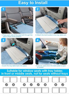 Super ZYouth Airplane Bed for Toddler, Kids Airplane Seat Extender Bed for Travel, Baby Portable Plane Bed Foot Rest for Flights  - Image 3
