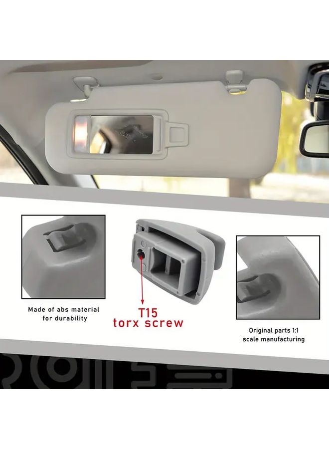 2pcs Durable Plastic Sun Visor Holder Clips Model 95994975 - Image 5