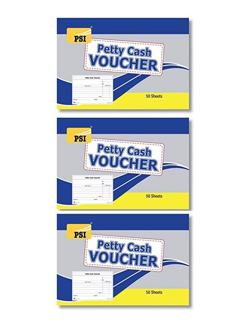 Psi 3-Piece Petty Cash Voucher Book With 50 Sheets  - Image 1