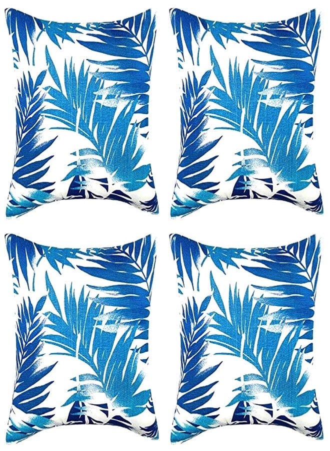 JMGBird Outdoor Pillows Waterproof Set of 4 Outdoor Throw Pillows with Insert Included 18×18 Inch Outdoor Decorative Pillows Water Resistant for Patio Garden Sofa Couch Bed - Image 1