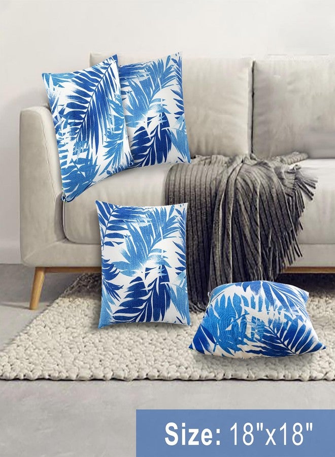 JMGBird Outdoor Pillows Waterproof Set of 4 Outdoor Throw Pillows with Insert Included 18×18 Inch Outdoor Decorative Pillows Water Resistant for Patio Garden Sofa Couch Bed - Image 2