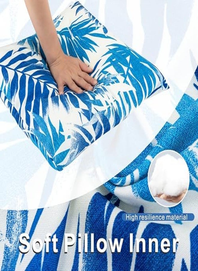 JMGBird Outdoor Pillows Waterproof Set of 4 Outdoor Throw Pillows with Insert Included 18×18 Inch Outdoor Decorative Pillows Water Resistant for Patio Garden Sofa Couch Bed - Image 3