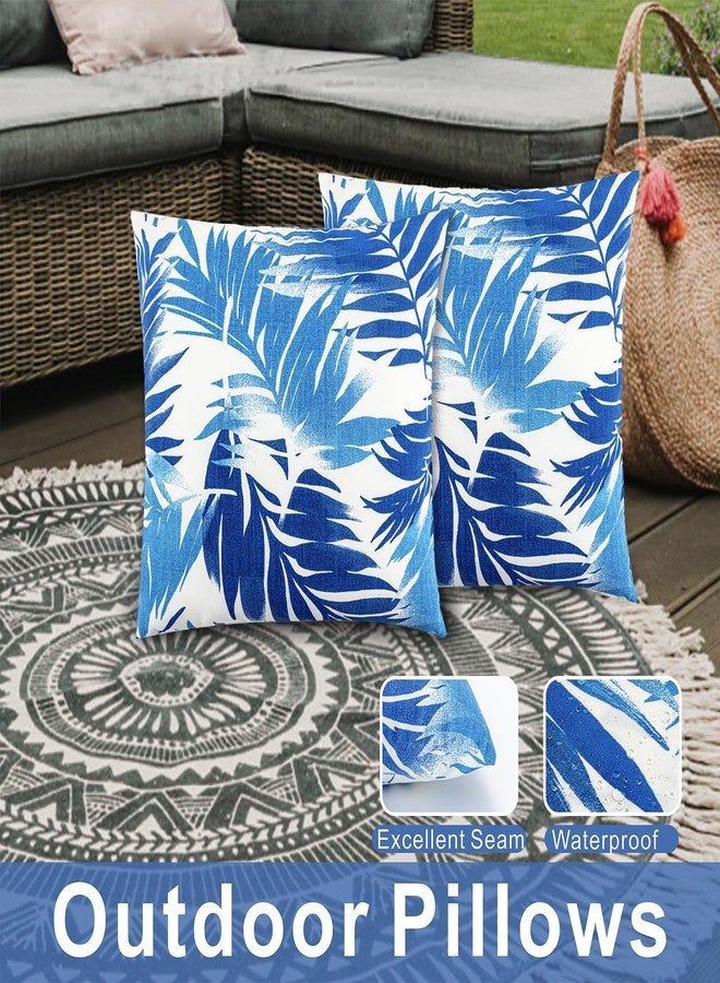 JMGBird Outdoor Pillows Waterproof Set of 4 Outdoor Throw Pillows with Insert Included 18×18 Inch Outdoor Decorative Pillows Water Resistant for Patio Garden Sofa Couch Bed - Image 4