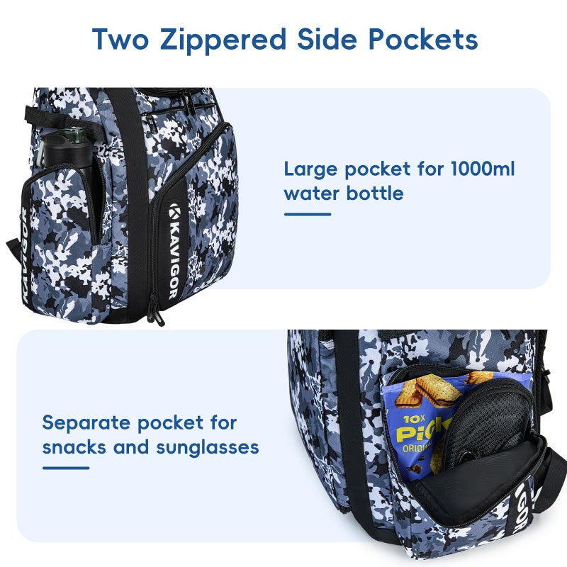 KAVIGOR Baseball Bag for Youth and Adult, Softball Bag 50L Large Capacity Holds 4 Bats, Equipment Backpack with Shoes Compartment - Image 5