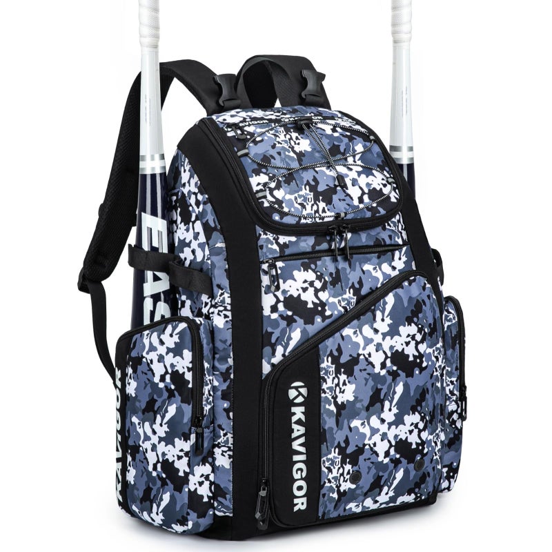 KAVIGOR Baseball Bag for Youth and Adult, Softball Bag 50L Large Capacity Holds 4 Bats, Equipment Backpack with Shoes Compartment - Image 1