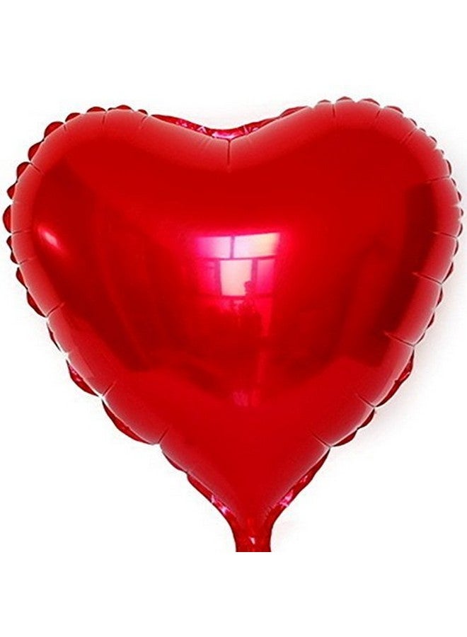 HK Balloons 10pcs Heart Shaped Balloon Birthday, Anniversary, Valentine Balloons for Decoration, (Red-Colored-Foil) - Image 4