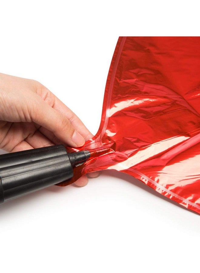 HK Balloons 10pcs Heart Shaped Balloon Birthday, Anniversary, Valentine Balloons for Decoration, (Red-Colored-Foil) - Image 5