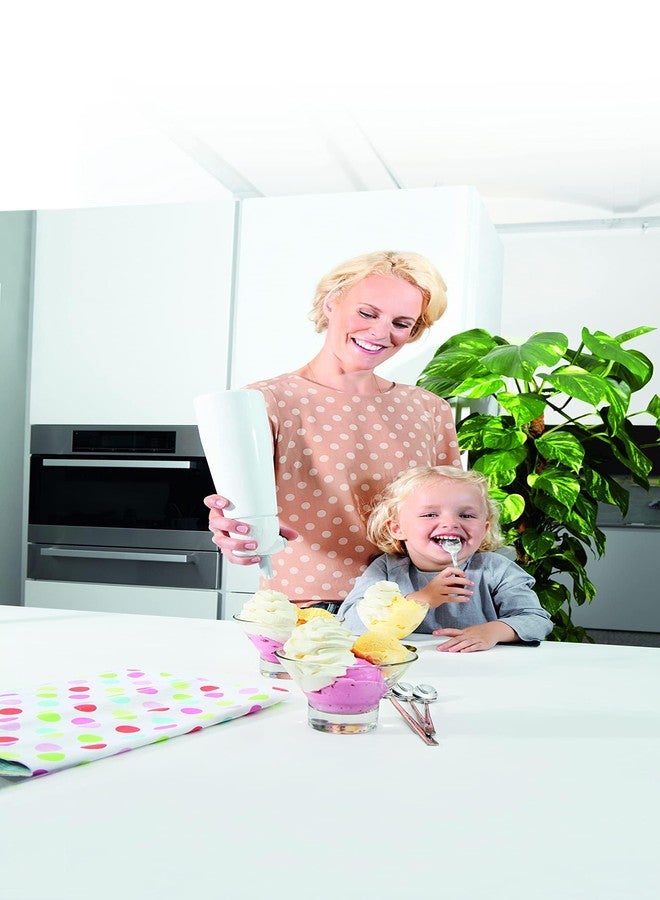 آي إس آي نورث أمريكا مخفقة كريمة صغيرة من آي إس آي إيزي ويب بلس، سعة نصف باينت، مصنوعة من الفولاذ المقاوم للصدأ/أبيض - Image 4