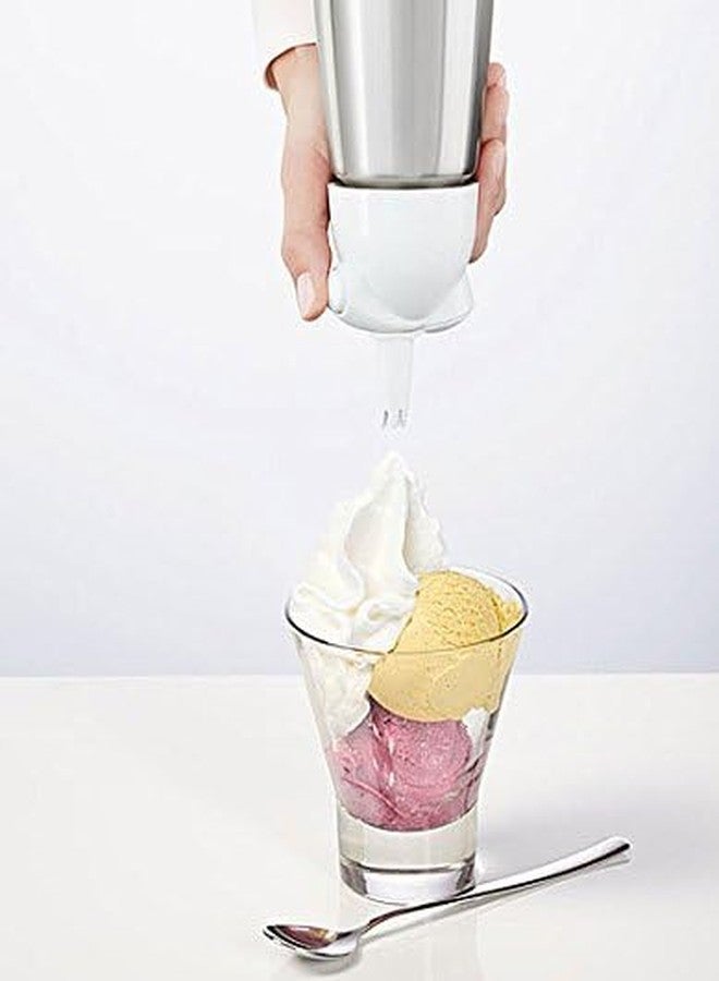 آي إس آي نورث أمريكا مخفقة كريمة صغيرة من آي إس آي إيزي ويب بلس، سعة نصف باينت، مصنوعة من الفولاذ المقاوم للصدأ/أبيض - Image 3