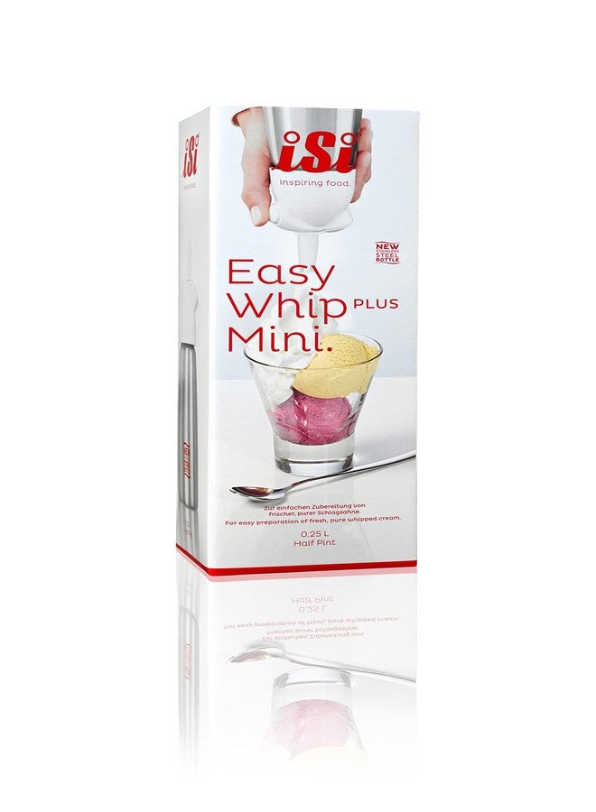 آي إس آي نورث أمريكا مخفقة كريمة صغيرة من آي إس آي إيزي ويب بلس، سعة نصف باينت، مصنوعة من الفولاذ المقاوم للصدأ/أبيض - Image 2