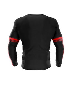 Sanabul  Sanabul Core Long Sleeve Jiu Jitsu Rash Guard MMA BJJ Wrestling Shirt Grappling RED MEDIUM  - Image 2